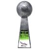 Image 1 : ROBERT PARISH SIGNED BASKETBALL CHAMPION 14 INCH REPLICA SILVER TROPHY (SCHWARTZ COA)