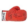 Image 1 : MICHAEL MOORER, TONY TUCKER, CHRIS BYRD & RAY MERCER SIGNED EVERLAST RED BOXING GLOVE (SCHWARTZ)