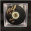 Image 1 : CAM NEELY AUTOGRAPHED BOSTON BRUINS PUCK W/HOF 05 (GRIDIRON HOLO)