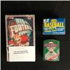 Image 1 : FOOTBALL/ BASEBALL CARD LOT (1991 UPPER DECK FOOTBALL BLASTER BOX...)