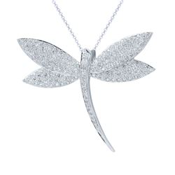 Natural 2.37 CTW Diamond Necklace 14K White Gold - REF-212X4T