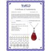 Image 2 : Genuine 8 ctw Ruby Necklace 14KT White Gold - REF-46V5W