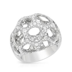 Natural 199 CTW Diamond Ring W=19MM 14K Gold - REF-252R9K