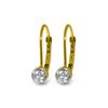 Image 1 : Genuine 0.03 ctw Diamond Anniversary Earrings 14KT Yellow Gold - REF-22V8W