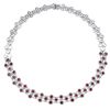 Image 1 : Natural 12.69 CTW Ruby & Diamond Necklace 14K White Gold - REF-768Y6N