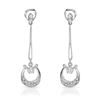 Natural 0.40 CTW Diamond Earrings 14K White Gold - REF-57M6F