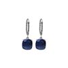 Genuine 9.66 ctw Sapphire Earrings 14KT White Gold - REF-89V3W