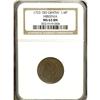Image 1 : 1723 FARTH Hibernia Farthing, DEI GRATIA MS63 Brown NG