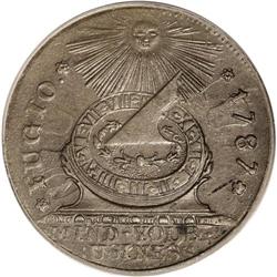 1787 1C Fugio Cent, STATES UNITED, Cinquefoils MS62 Br