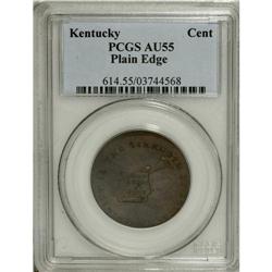 (1792-94) TOKEN Kentucky Token, Plain Edge AU55 PCGS.