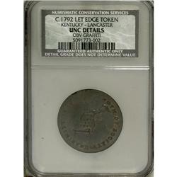 (1792-94) TOKEN Kentucky Token, LANCASTER Edge--Obvers