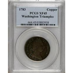 1783 TOKEN Georgivs Triumpho Token XF45 PCGS. Baker-7.