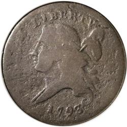 1793 1/2 C --Corroded--ANACS. VG8 Details. C-3, B-3, R.