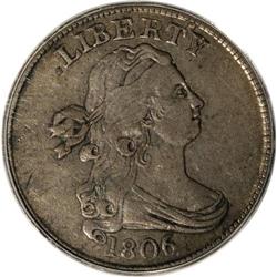 1806 1/2 C Small 6, Stems XF40 PCGS. C-2, B-1, R.4. Di