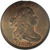 Image 1 : 1806 1/2 C Large 6, Stems MS62 Red and Brown PCGS. C-4