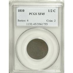 1810 1/2 C XF45 PCGS. C-1, B-1, R.2, the only dies. Th