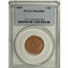 Image 1 : 1855 1/2 C MS64 Red PCGS. C-1, B-1, R.1. This brick-re