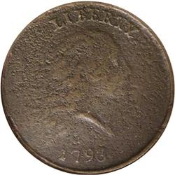 1793 Chain 1C Periods--Corroded--ANACS. VF Details. Ne