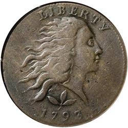 1793 1C Wreath Cent--Vine and Bars--VF25 NGC. S-5, R.4