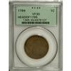 Image 3 : 1794 1C Head of 1794 VF30 PCGS. S-63, B-37, R.2. The d