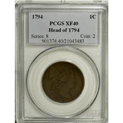 1794 1C Head of 1794 XF40 PCGS. S-63, B-37, High R.4.