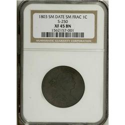 1803 1C Small Date, Small Fraction XF45 NGC. S-250, B-