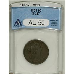 1805 1C AU50 ANACS. S-267, B-1, R.1. Consistent medium