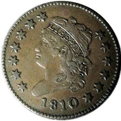 1810/09 1C XF40 PCGS. S-281, R.1. Although it is not t