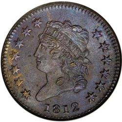 1812 1C Small Date MS64 Brown NGC. S-290, R.1. A die s