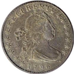 1796 H10C LIKERTY AU50 PCGS. V-1, LM-1, R.3. The weak