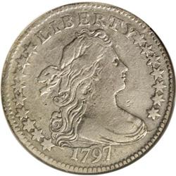 1797 10C 16 Stars--Cleaned--ANACS. VF20 Details. JR-1,