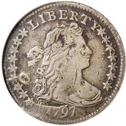 1797 10C 16 Stars--Damaged--ANACS. VF 20 Details. JR-1