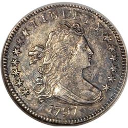 1797 10C 16 Stars--Bent, Scratched, Cleaned--ANACS. XF