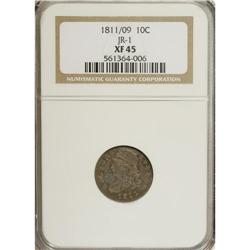 1811/09 10C XF45 NGC. JR-1, R.3. The only dies, and th
