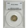 Image 1 : 1843 10C MS63 PCGS. Demand for dimes slipped from 1842