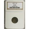 Image 1 : 1863-S 10C AU50 NGC. Autumn-brown and jade-green alter