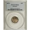 Image 1 : 1873 10C Arrows MS64 PCGS. Splashes of rose, plum, and
