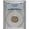 Image 1 : 1874 10C Arrows MS64 PCGS. This near-Gem dime displays