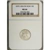 Image 1 : 1875-S 10C Mintmark Below Bow MS66 NGC. A trace of gol