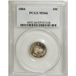 1884 10C MS66 PCGS. For five years, the Philadelphia M