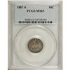 Image 1 : 1887-S 10C MS65 PCGS. Highly lustrous beneath delicate