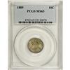 1889 10C MS65 PCGS. An enticing Gem that would fit wel
