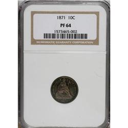 1871 10C PR64 NGC. Fortin-101, Breen-3354. A Top 100 V