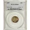 Image 1 : 1897 10C MS66 PCGS. Superbly toned in hues of emerald-