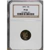 Image 1 : 1895 10C PR66 NGC. Beautiful ocean-blue and fire-red e