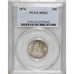 1876 20C MS63 PCGS. Lustrous and boldly struck with mo
