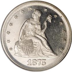 1875 20C PR65 Cameo NGC. The short-lived and poorly co