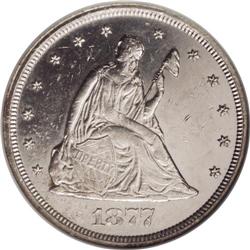 1877 20C --Cleaned--ANACS. PR60 Details. This brilliant