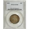 Image 1 : 1815 25C XF45 PCGS. B-1, R.1, the only dies. A golden-