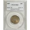 Image 1 : 1847 25C MS64 PCGS. Lustrous and well struck with a va